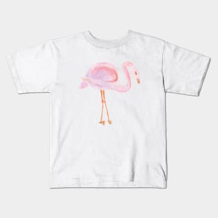 Watercolor Pink Flamingos Kids T-Shirt